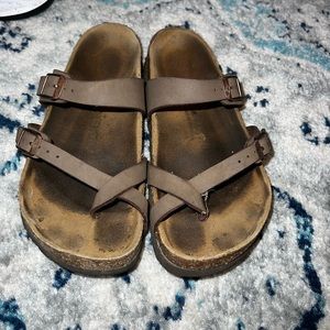 Brown Birkenstock sandals